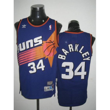 Mitchell & Ness Suns #34 Charles Barkley Stitched Blue Throwback NBA Jersey