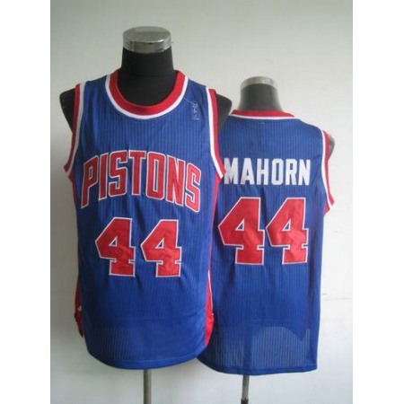 Pistons #44 Rick Mahorn Blue Throwback Stitched NBA Jersey