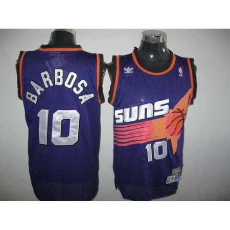 Suns #10 BLeandro Barbosa Throwback Purple Stitched NBA Jersey