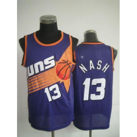Suns #13 Steve Nash Purple Throwback Stitched NBA Jersey