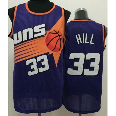 Suns #33 Grant Hill Purple Throwback Stitched NBA Jersey