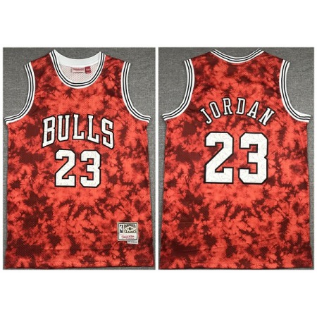 Men's Chicago Bulls #23 Michael Jordan Red Throwback Stitched Jersey