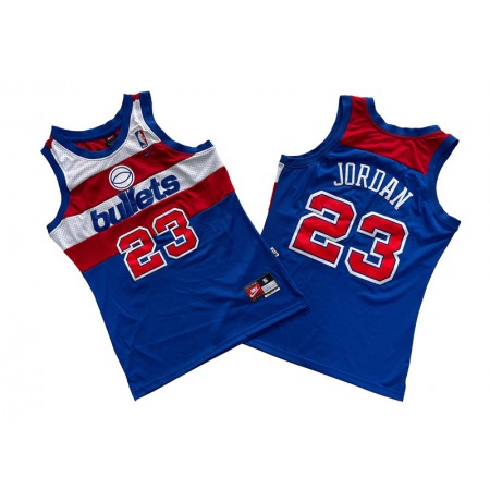 Men's Washington Wizards #23 Michael Jordan Blue/Red Throwback Stitched Jersey