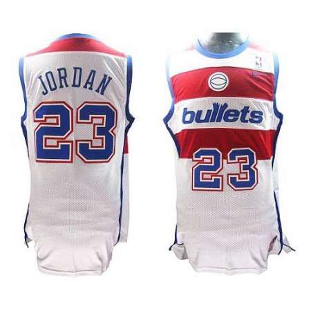 Wizards #23 Michael Jordan White Nike Throwback Stitched NBA Jersey