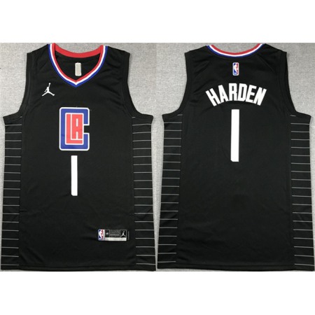 Men's Los Angeles Clippers #1 James Harden Stitched Jersey