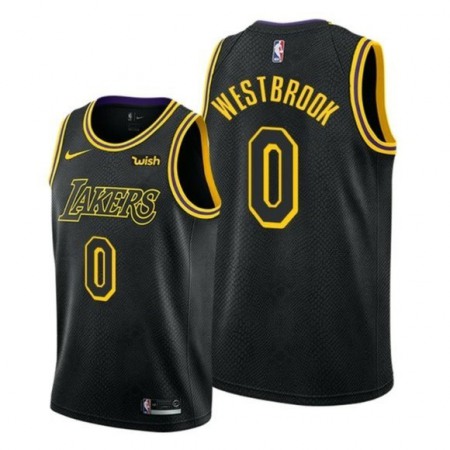 Men's Los Angeles Lakers #0 Russell Westbrook Black Earned Edition Stitched Basketball Jersey