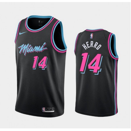 Men's Miami Heat #14 Tyler Herro 2020 Black Stitched Jersey