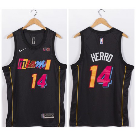 Men's Miami Heat #14 Tyler Herro Black Stitched Jersey