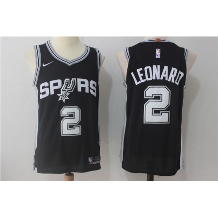 Men's Nike San Antonio Spurs #2 Kawhi Leonard Black Stitched NBA Jersey