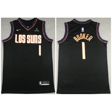 Men's Phoenix Suns #1 Devin Booker Black Stitched NBA Jersey