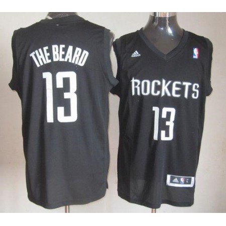 Rockets #13 James Harden Black The Beard Stitched NBA Jersey