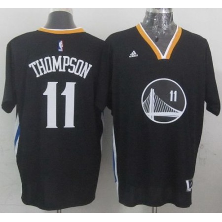 Warriors #11 Klay Thompson New Black Alternate Stitched NBA Jersey