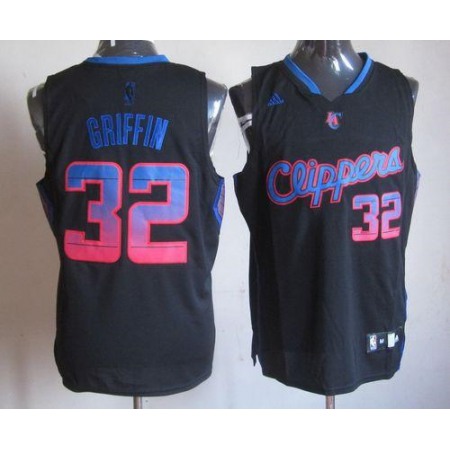 Clippers #32 Blake Griffin Black Vibe Stitched NBA Jersey