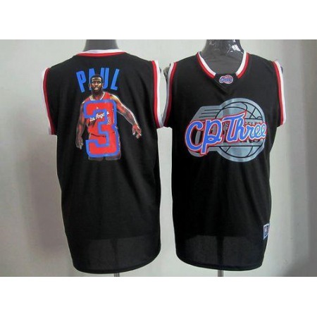 Clippers #3 Chris Paul Black Notorious Stitched NBA Jersey