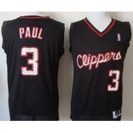 Clippers #3 Chris Paul Black Revolution 30 Stitched NBA Jersey