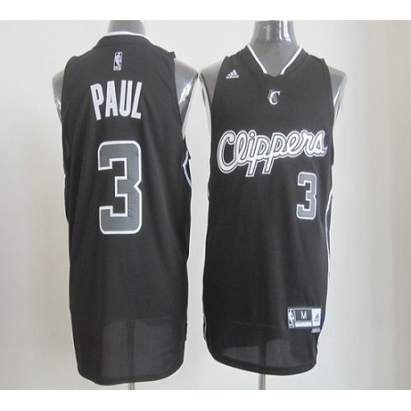 Clippers #3 Chris Paul Black Shadow Stitched NBA Jersey