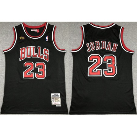 Men's Chicago Bulls #23 Michael Jordan Black 1997-98 Stitched Jersey