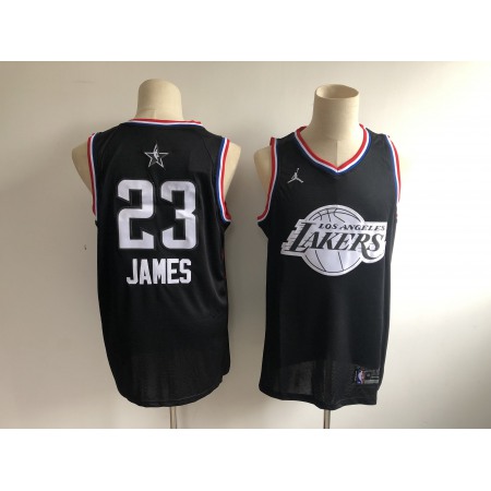 Men's Los Angeles Lakers #23 Lebron James Black 2019 NBA All Star Stitched NBA Jersey