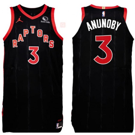 Men's Toronto Raptors #3 OG Anunoby Black Stitched NBA Jersey