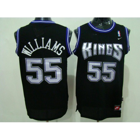 Kings #55 Jason Williams Stitched Black NBA Jersey