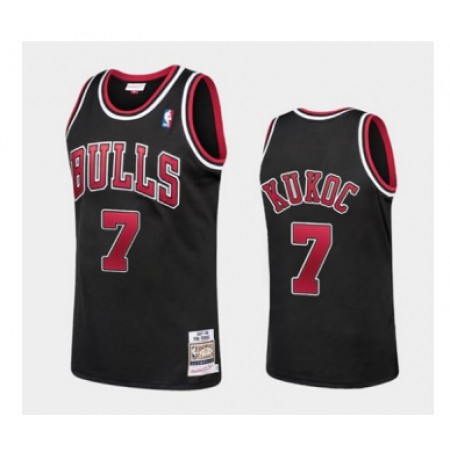 Men's Chicago Bulls #7 Toni Kukoc Black Stitched NBA Jersey