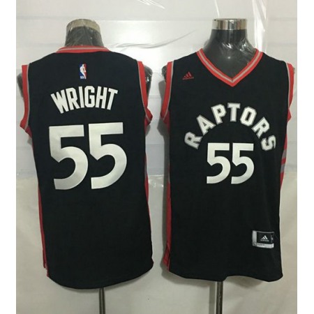 Raptors #55 Delon Wright Black Stitched NBA Jersey