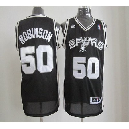 Revolution 30 Spurs #50 David Robinson Black Stitched NBA Jersey