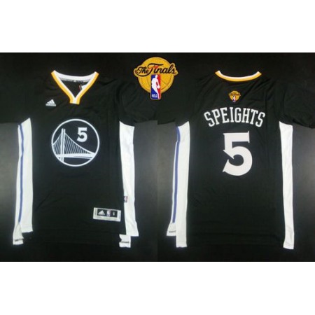 Warriors #5 Marreese Speights Black New Alternate The Finals Patch Stitched NBA Jersey