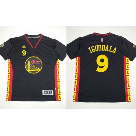 Warriors #9 Andre Iguodala Black Slate Chinese New Year Stitched NBA Jersey