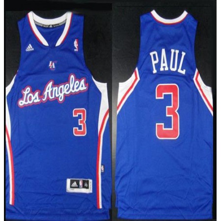 Clippers #3 Chris Paul Blue Revolution 30 Stitched NBA Jersey