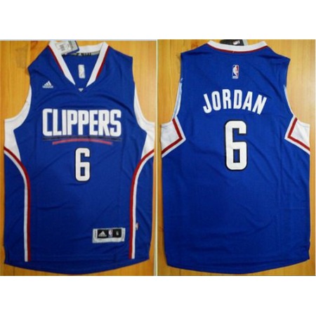 Clippers #6 DeAndre Jordan Blue Alternate Stitched NBA Jersey