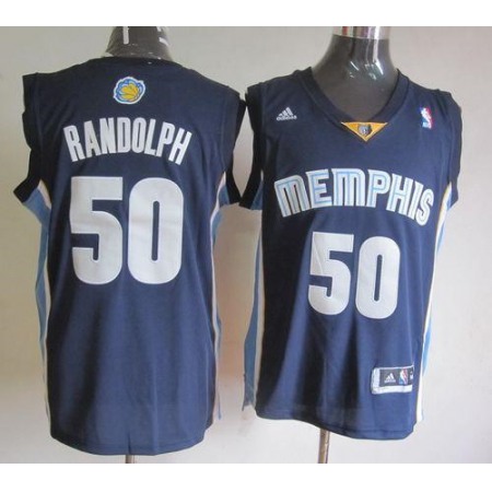 Grizzlies #50 Zach Randolph Revolution 30 Dark Blue Stitched NBA Jersey