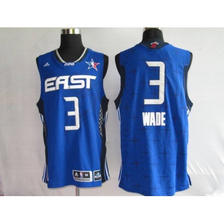 Heat #3 Dwyane Wade Stitched Blue 2010 All Star NBA Jersey