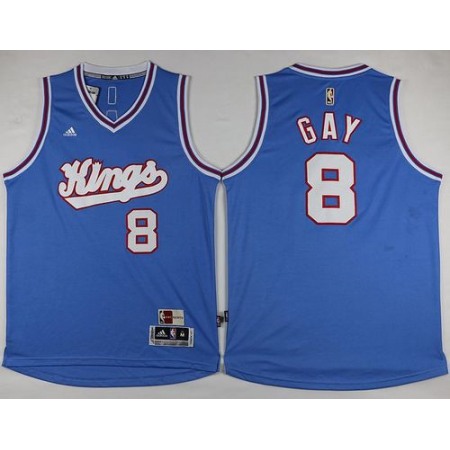Kings #8 Rudy Gay New Light Blue Stitched NBA Jersey