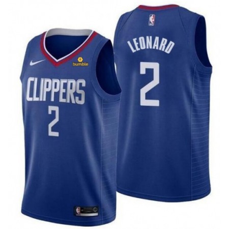 Men's Los Angeles Clippers #2 Kawhi Leonard Blue Stitched NBA Jersey