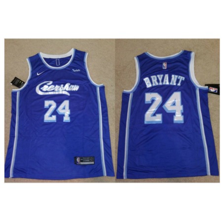Men's Los Angeles Lakers #24 Kobe Bryant Blue Stitched Jersey