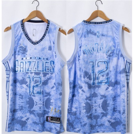 Men's Memphis Grizzlies #12 Ja Morant Blue Stitched Jersey