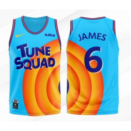 Men's Miami Heat #6 Lebron King James Blue Stitched NBA Jersey