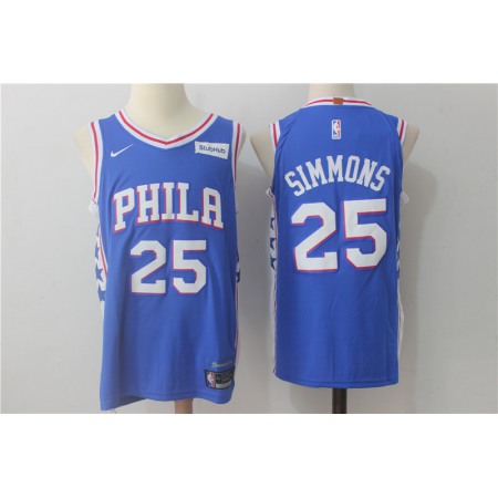 Men's Nike Philadelphia 76ers #25 Ben Simmons Blue Stitched NBA Jersey