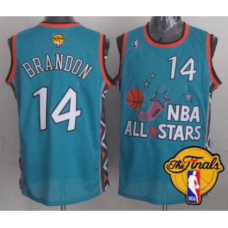 Mitchell And Ness Cavaliers #14 Terrell Brandon Light Blue 1996 All Star The Finals Patch Stitched NBA Jersey