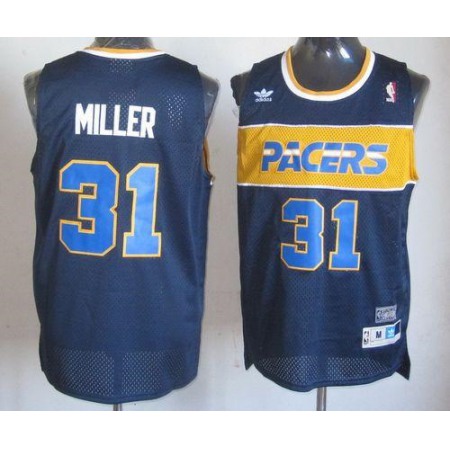 Mitchell and Ness Pacers #31 Reggie Miller Blue Stitched NBA Jersey