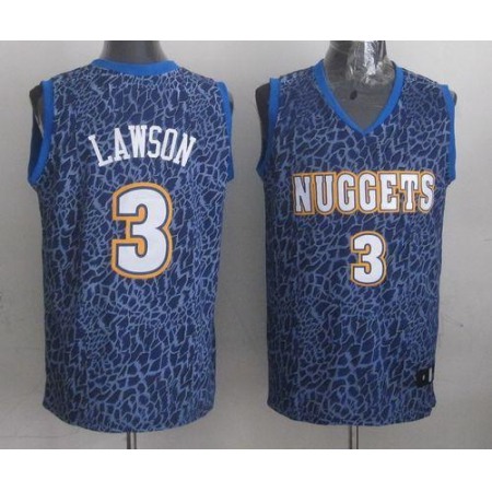 Nuggets #3 Ty Lawson Dark Blue Crazy Light Stitched NBA Jersey