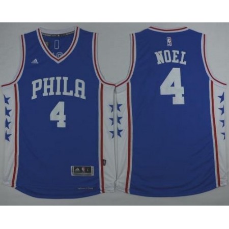 Revolution 30 76ers #4 Nerlens Noel Blue Stitched NBA Jersey
