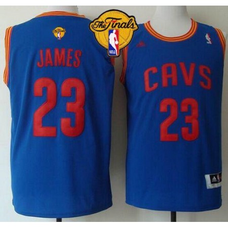 Revolution 30 Cavaliers #23 LeBron James Light Blue The Finals Patch Stitched NBA Jersey