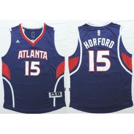 Revolution 30 Hawks #15 Al Horford Blue Stitched NBA Jersey