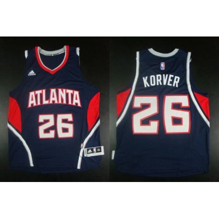 Revolution 30 Hawks #26 Kyle Korver Blue Stitched NBA Jersey