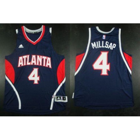 Revolution 30 Hawks #4 Paul Millsap Blue Stitched NBA Jersey