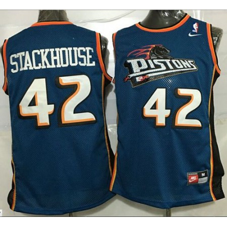 Revolution 30 Pistons #6 Josh Smith Blue Stitched NBA Jersey