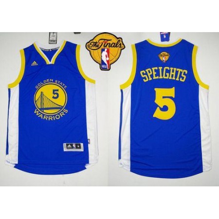Revolution 30 Warriors #5 Marreese Speights Blue The Finals Patch Stitched NBA Jersey