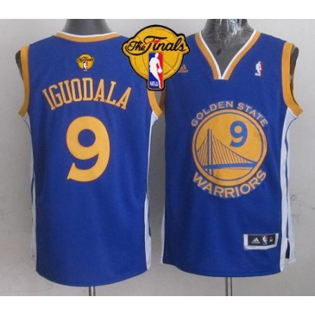 Revolution 30 Warriors #9 Andre Iguodala Blue The Finals Patch Stitched NBA Jersey